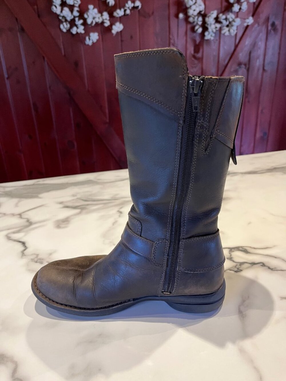 Merrell Captiva Buckle-Down Waterproof Mid-Calf Leather Riding Boots - 6.5 - Picture 6 of 15
